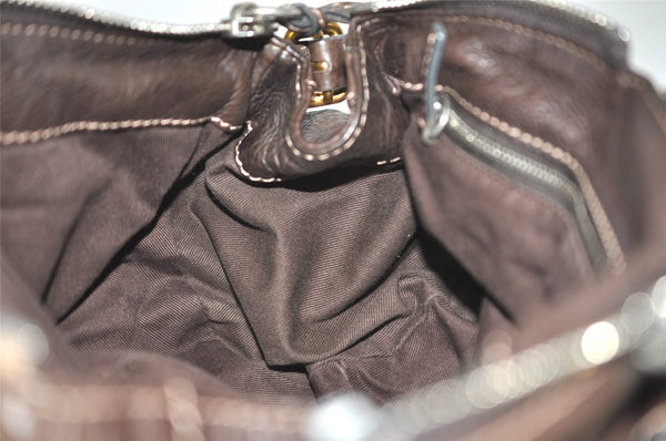 Authentic Chloe Vintage Paddington Leather Shoulder Hand Bag Brown 1985J