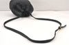 Authentic BOTTEGA VENETA Intrecciato Leather Shoulder Drawstring Bag Black 1986K