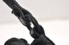Authentic BOTTEGA VENETA Intrecciato Leather Shoulder Drawstring Bag Black 1986K