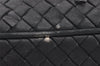 Authentic BOTTEGA VENETA Intrecciato Leather Shoulder Drawstring Bag Black 1986K