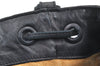 Authentic BOTTEGA VENETA Intrecciato Leather Shoulder Drawstring Bag Black 1986K