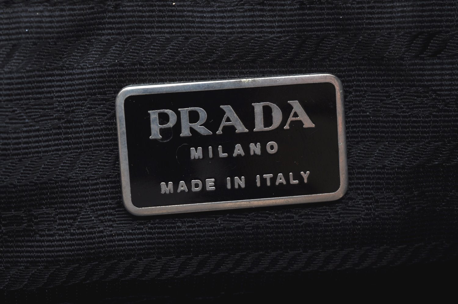 Authentic PRADA Vintage Nylon Tessuto Leather Backpack Purse Black 1987H