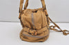 Authentic Chloe Vintage Paddington Leather Shoulder Hand Bag Beige 1988J