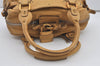 Authentic Chloe Vintage Paddington Leather Shoulder Hand Bag Beige 1988J