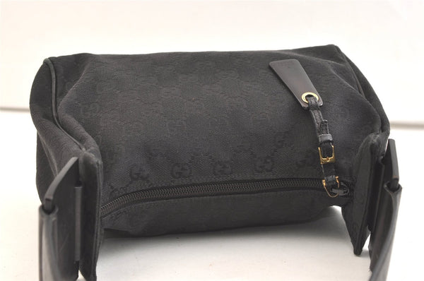 Authentic GUCCI Shoulder Hand Bag Purse GG Canvas Leather 92699 Black 1988K