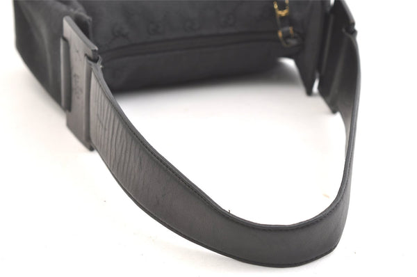 Authentic GUCCI Shoulder Hand Bag Purse GG Canvas Leather 92699 Black 1988K