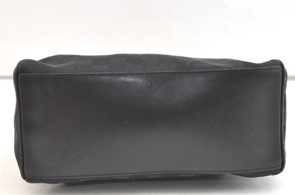 Authentic GUCCI Shoulder Hand Bag Purse GG Canvas Leather 92699 Black 1988K