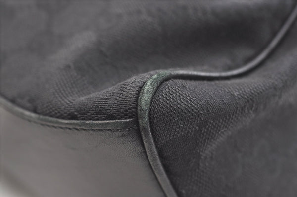 Authentic GUCCI Shoulder Hand Bag Purse GG Canvas Leather 92699 Black 1988K