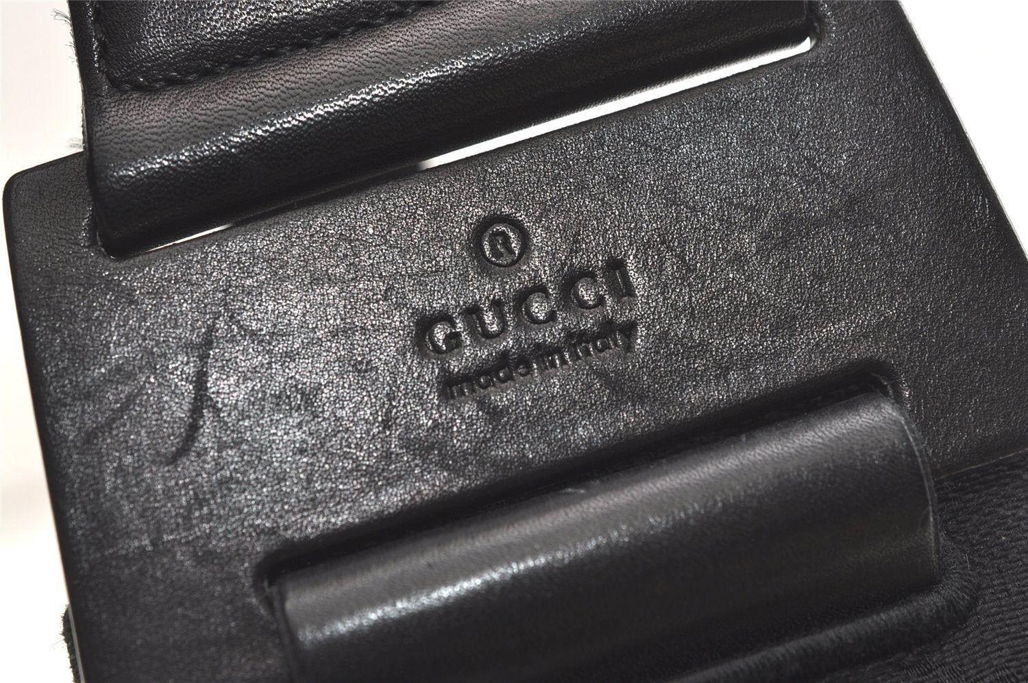 Authentic GUCCI Shoulder Hand Bag Purse GG Canvas Leather 92699 Black 1988K