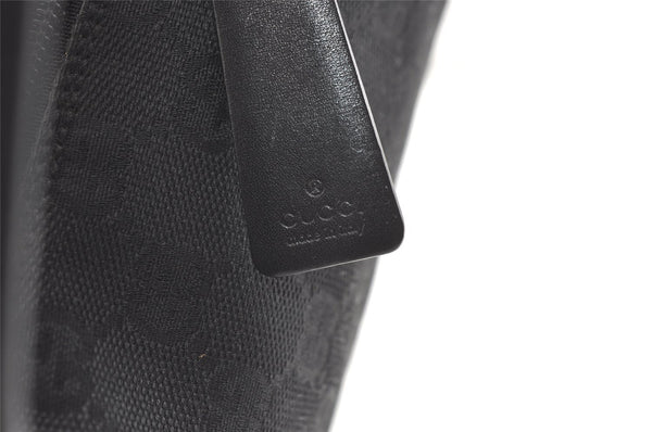 Authentic GUCCI Shoulder Hand Bag Purse GG Canvas Leather 92699 Black 1988K