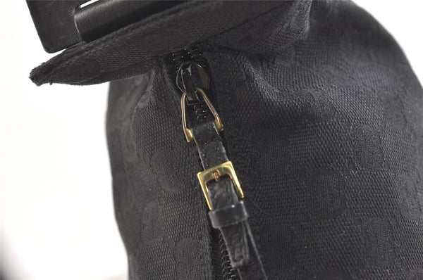 Authentic GUCCI Shoulder Hand Bag Purse GG Canvas Leather 92699 Black 1988K