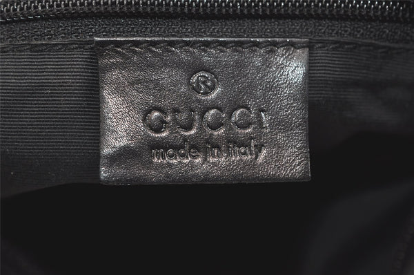 Authentic GUCCI Shoulder Hand Bag Purse GG Canvas Leather 92699 Black 1988K