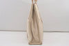 Authentic HERMES New Fourre Tout MM Hand Tote Bag Canvas Leather Beige 1989J