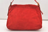 Authentic FENDI Mamma Baguette Shoulder Hand Bag Purse Suede Leather Red 1990J