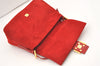 Authentic FENDI Mamma Baguette Shoulder Hand Bag Purse Suede Leather Red 1990J