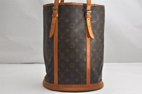 Authentic Louis Vuitton Monogram Bucket GM Shoulder Tote Bag M42236 LV 1990K