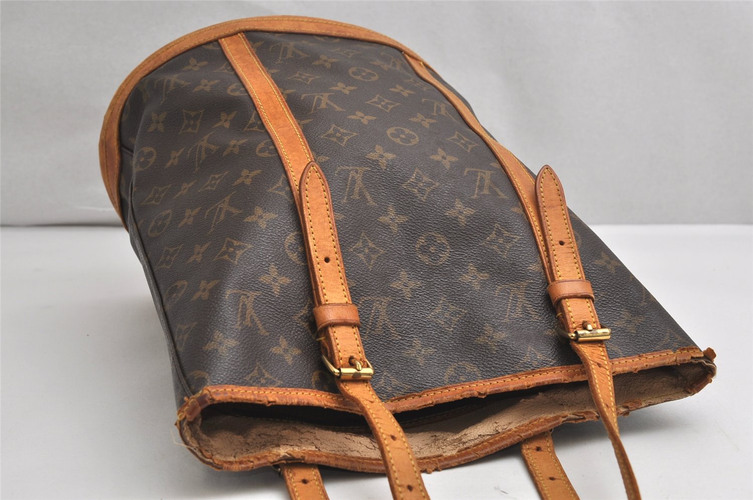 Authentic Louis Vuitton Monogram Bucket GM Shoulder Tote Bag M42236 LV 1990K