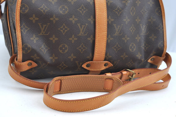 Authentic Louis Vuitton Monogram Saumur 35 Shoulder Cross Bag M42254 LV 1991J