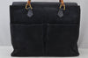 Authentic GUCCI Bamboo 2Way Shoulder Hand Bag Suede Leather Navy 1992J