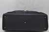 Authentic GUCCI Bamboo 2Way Shoulder Hand Bag Suede Leather Navy 1992J