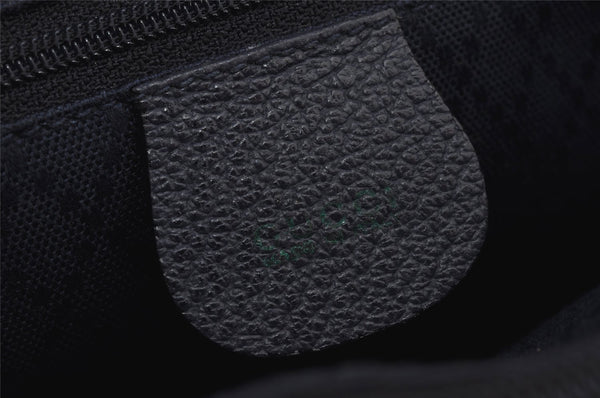 Authentic GUCCI Bamboo 2Way Shoulder Hand Bag Suede Leather Navy 1992J