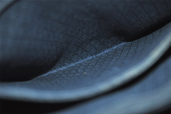 Authentic GUCCI Bamboo 2Way Shoulder Hand Bag Suede Leather Navy 1992J