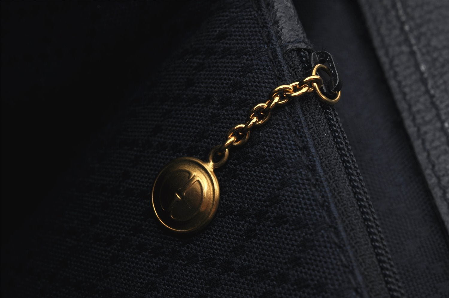 Authentic GUCCI Bamboo 2Way Shoulder Hand Bag Suede Leather Navy 1992J