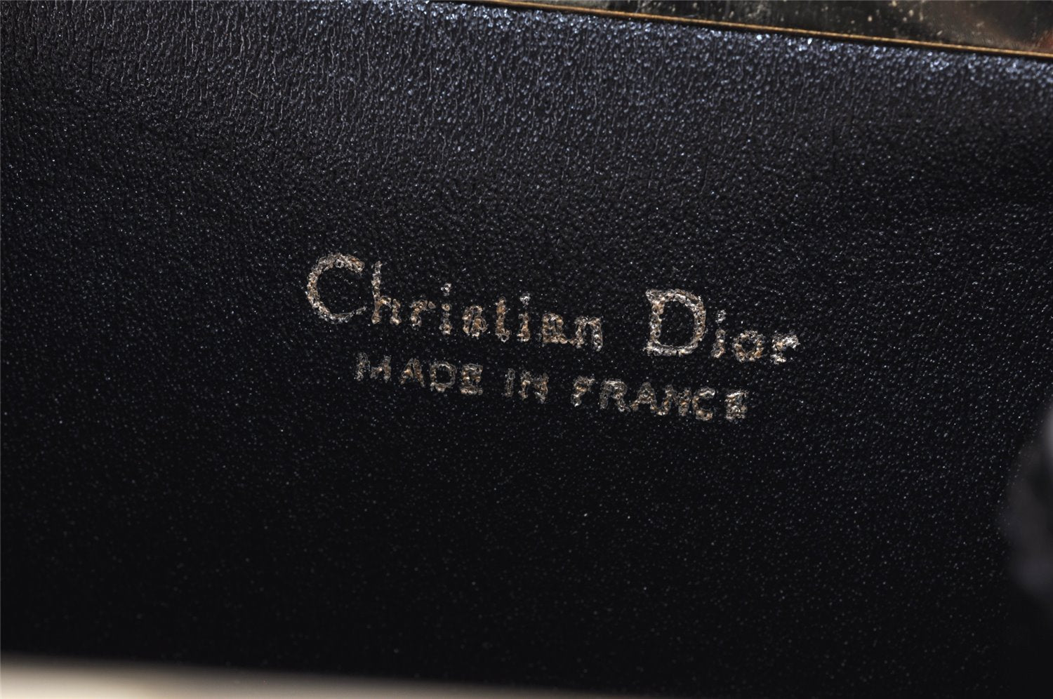 Authentic Christian Dior Trotter Coin Purse Canvas Leather Navy Blue 1992K