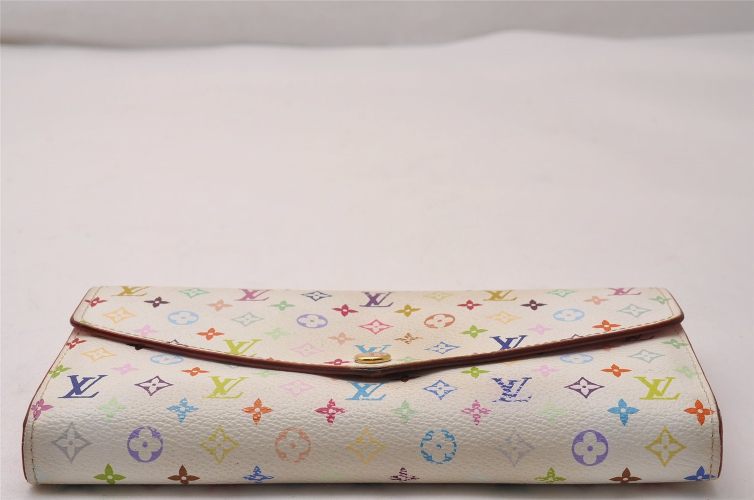 Auth Louis Vuitton Monogram Multicolor Portefeuille Sarah Wallet M60667 LV 1993J