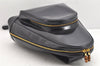 Authentic GUCCI Bamboo Shoulder Cross Bag Enamel Navy Blue Junk 1993K