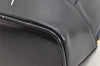 Authentic GUCCI Bamboo Shoulder Cross Bag Enamel Navy Blue Junk 1993K
