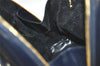 Authentic GUCCI Bamboo Shoulder Cross Bag Enamel Navy Blue Junk 1993K