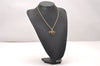 Authentic Christian Dior Gold Tone Chain Pendant Necklace CD 1995J