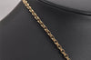 Authentic Christian Dior Gold Tone Chain Pendant Necklace CD 1995J