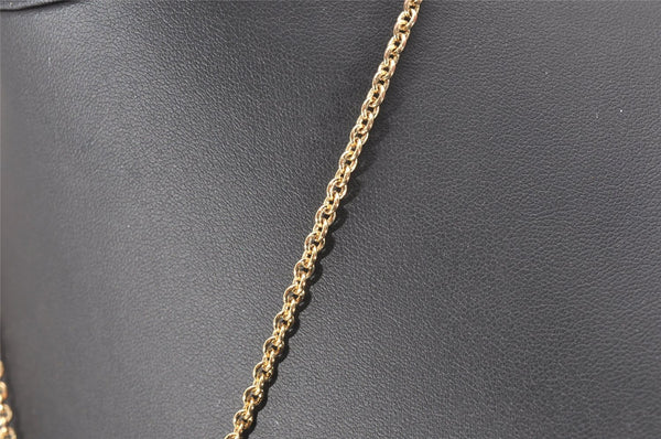 Authentic Christian Dior Gold Tone Chain Pendant Necklace CD 1995J