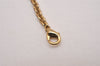 Authentic Christian Dior Gold Tone Chain Pendant Necklace CD 1995J