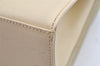 Authentic Burberrys Leather 2Way Shoulder Hand Bag Purse Cream White 1996K