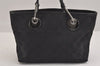 Authentic GUCCI Eclipse Hand Tote Bag Purse GG Canvas Leather 120844 Black 1997J