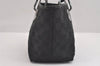 Authentic GUCCI Eclipse Hand Tote Bag Purse GG Canvas Leather 120844 Black 1997J