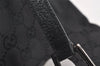 Authentic GUCCI Eclipse Hand Tote Bag Purse GG Canvas Leather 120844 Black 1997J
