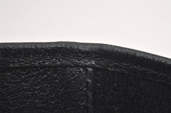 Authentic GUCCI Eclipse Hand Tote Bag Purse GG Canvas Leather 120844 Black 1997J