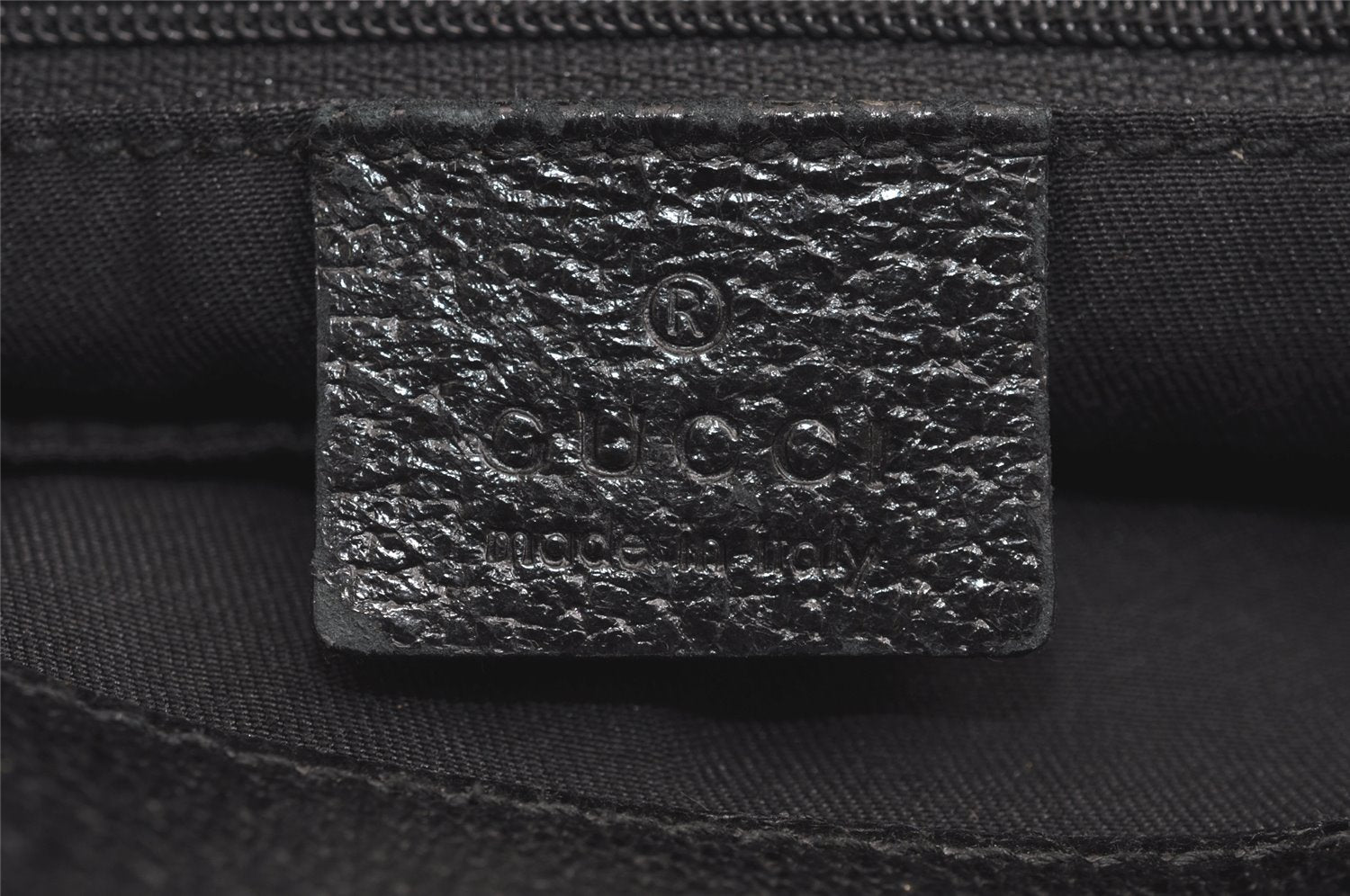 Authentic GUCCI Eclipse Hand Tote Bag Purse GG Canvas Leather 120844 Black 1997J