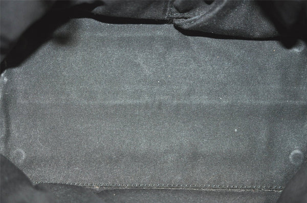 Authentic GUCCI Eclipse Hand Tote Bag Purse GG Canvas Leather 120844 Black 1997J