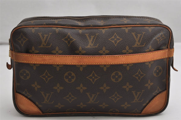 Authentic Louis Vuitton Monogram Compiegne 28 Clutch Hand Bag M51845 LV 1997K
