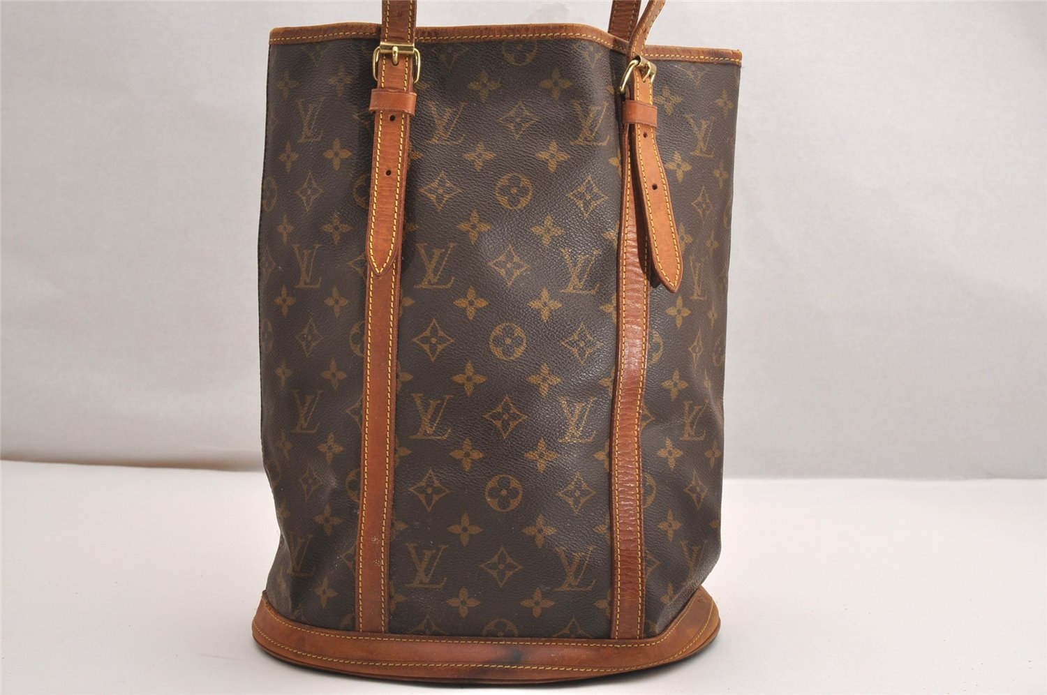 Authentic Louis Vuitton Monogram Bucket GM Shoulder Tote Bag M42236 Junk 1999J