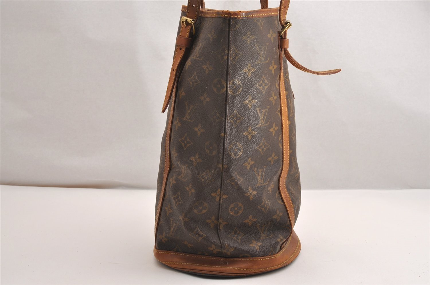 Authentic Louis Vuitton Monogram Bucket GM Shoulder Tote Bag M42236 Junk 1999J