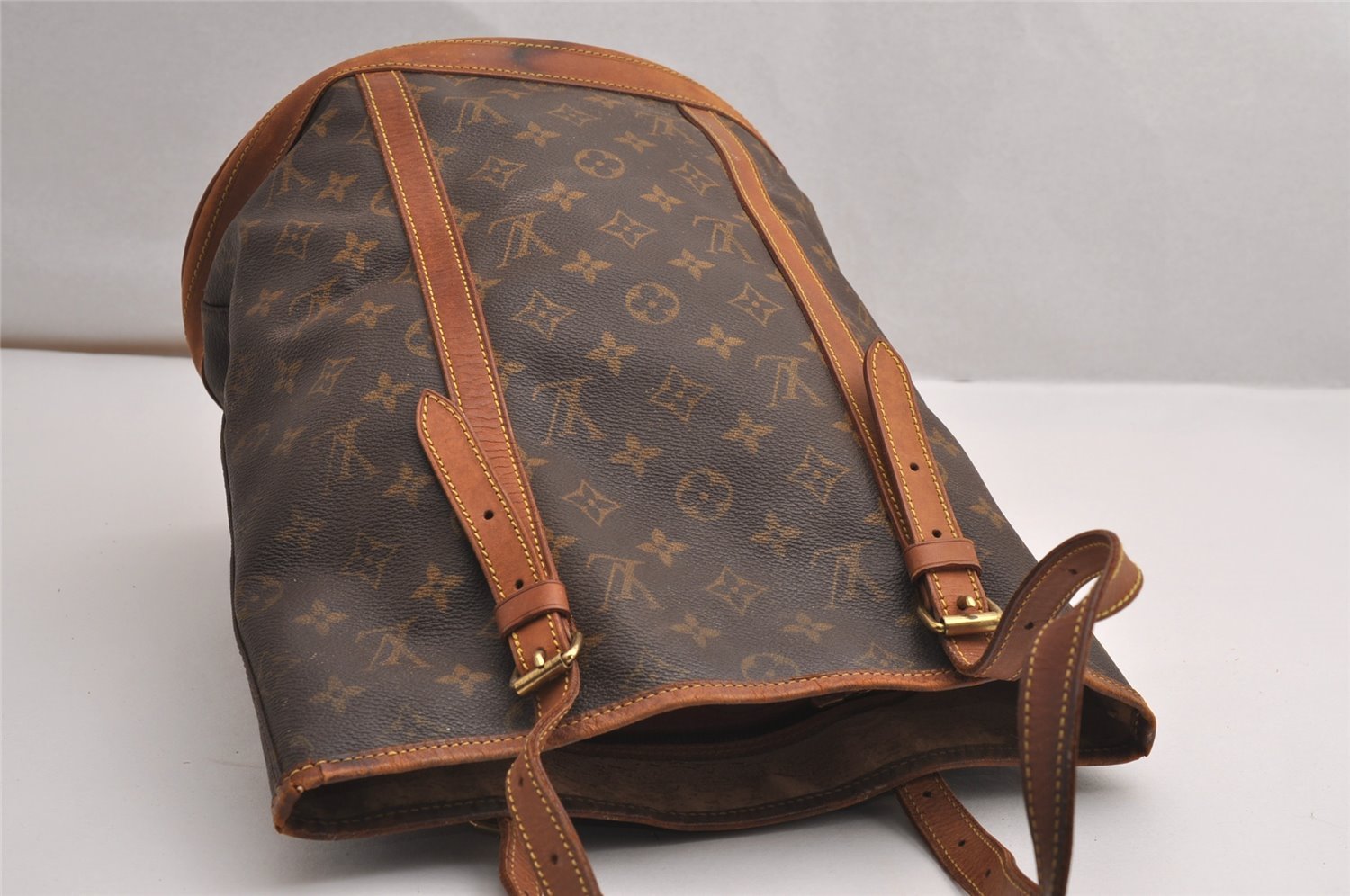 Authentic Louis Vuitton Monogram Bucket GM Shoulder Tote Bag M42236 Junk 1999J