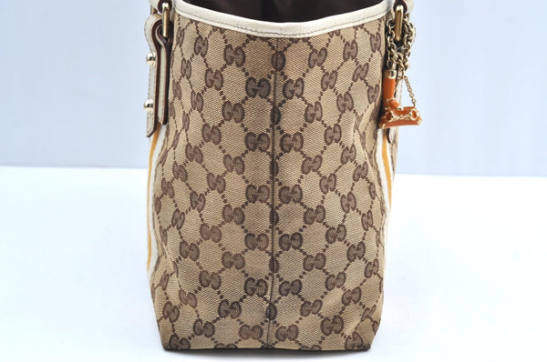 Authentic GUCCI Sherry Line Tote Bag GG Canvas Leather 137396 Brown 2000H