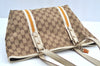 Authentic GUCCI Sherry Line Tote Bag GG Canvas Leather 137396 Brown 2000H