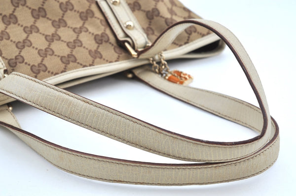 Authentic GUCCI Sherry Line Tote Bag GG Canvas Leather 137396 Brown 2000H